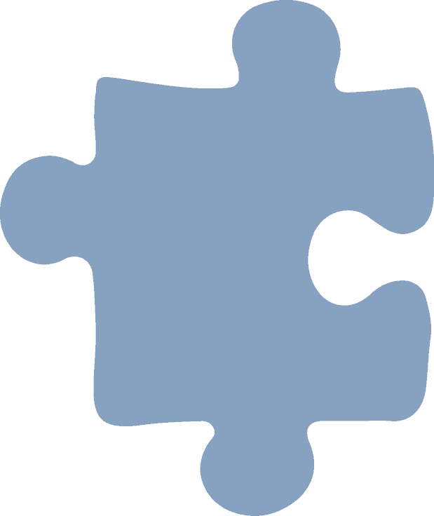 desaturated mental domain puzzle piece icon